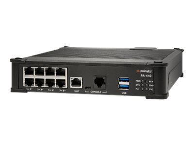 Palo Alto PA-440 LAB firewall with network ports close up