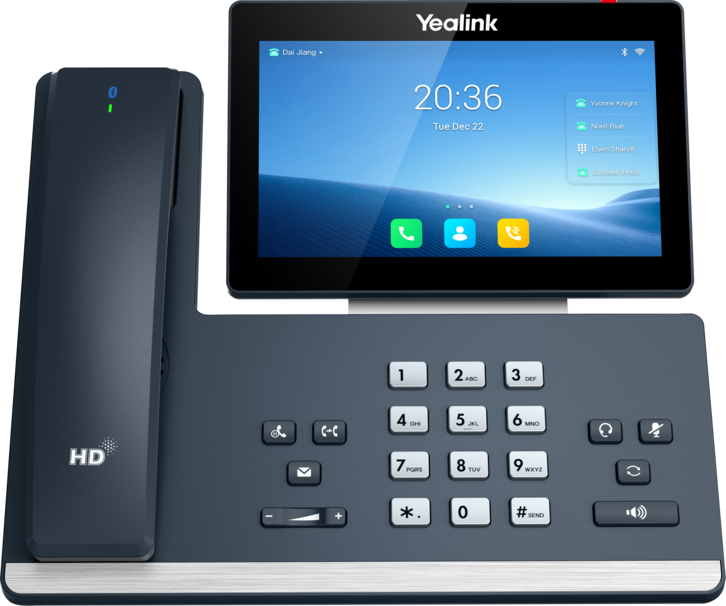 Yealink SIP-T58W PRO IP phone setup on desk image