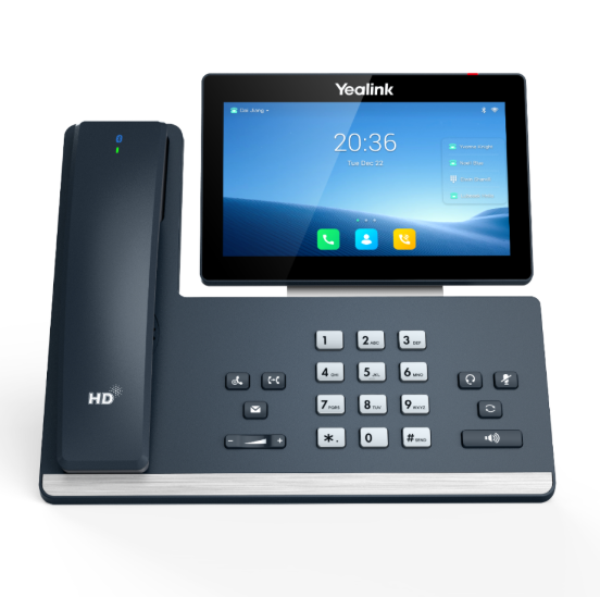 Yealink SIP-T58W PRO grey IP phone front view with LCD