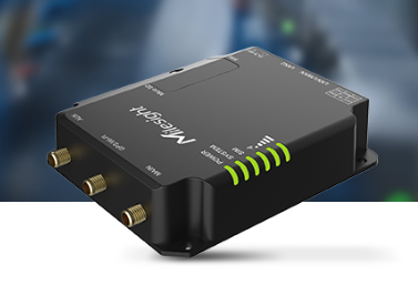 Milesight UR32 4G LTE industrial router rear panel Ethernet and power ports