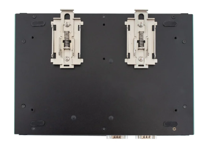 Maple Systems IPC2550B industrial PC card rear panel I O ports close view