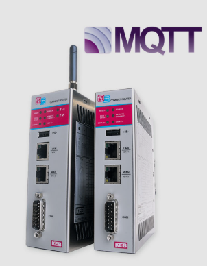 KEB IoT edge gateway C6 router L4 ports and SIM slot close up