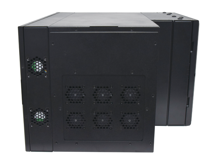 Lanner EAI I730E industrial PC front view with multiple I O ports