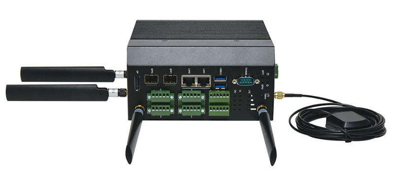 Lanner LTE WiFi 6 industrial gateway IIoT I330A DIN rail mounting installation view
