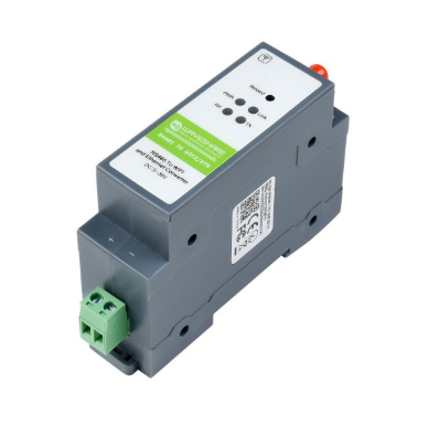 Industrial RS485 to Ethernet WiFi gateway screw terminal power input view