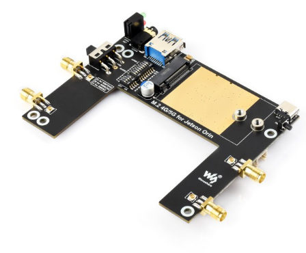 Close view of 5G NSA SA module with LTE bands and multi-network wireless connectivity board
