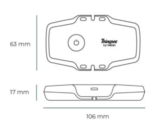 Thingsee GATEWAY GLOBAL IoT gateway with LTE Cat M1 and 2G connectivity front view