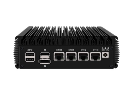 Xingter Mini 5G core network appliance showing 4x 2.5Gbps LAN ports and rear connectivity