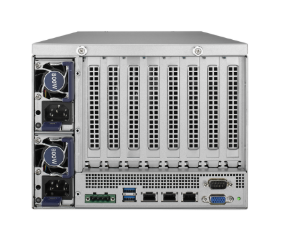 Compact GPU server SKY-602E3 interior PCIe 5.0 slots for GPU cards