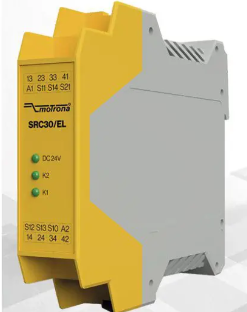 MOTRONA SRC30 safety relay compact DIN rail 24VDC module