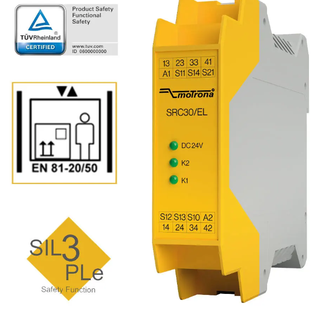 SRC30 safety relay compact with 3NO 1NC contacts industrial control