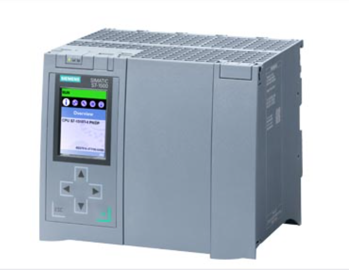 Siemens S7-1500T CPU 1518T-4 PN/DP controller ports and interfaces close up