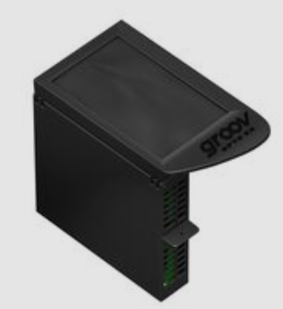 GRV-EPIC-PR2 PLC controller showing dual Ethernet RJ45 ports and USB