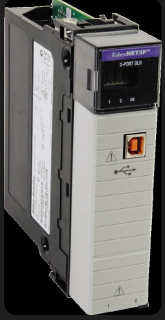 Rockwell 1756-EN4TR communication module ControlLogix EtherNet IP side angle