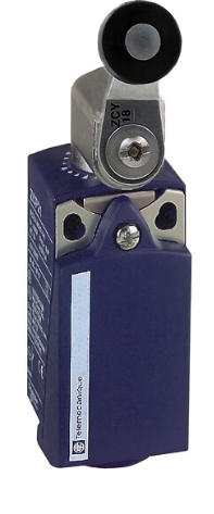 XCKP2118P16 limit switch roller lever actuator side angle detail
