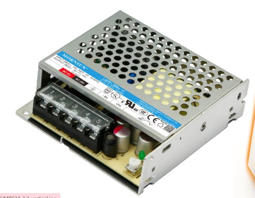 MASSO 24VDC power supply unit 3.2A compact metal enclosure with terminal connections