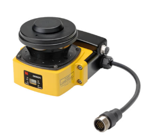 OS32C-SP1-DM safety laser scanner front view with 270 degree scan angle