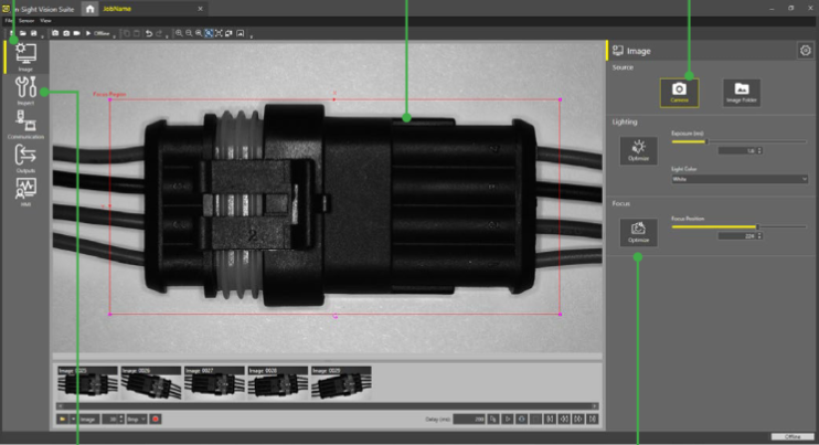 IS3805MP machine vision camera side profile aluminum housing IP67 rated