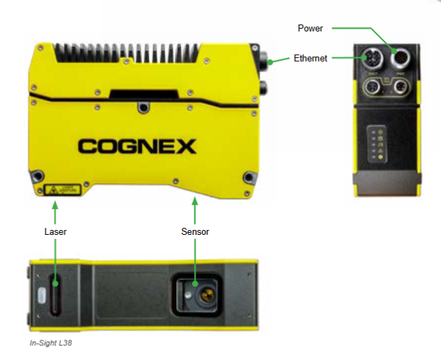Cognex ISL38-300B-SR Ethernet 3D camera capturing high resolution profiles in factory automation