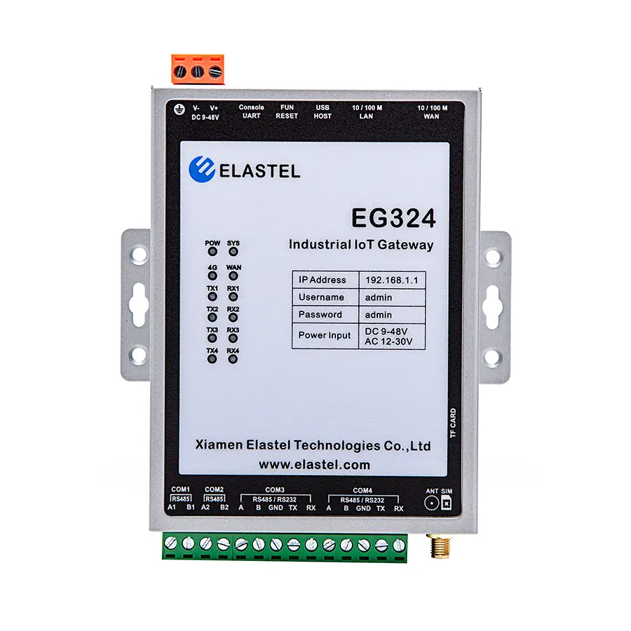 Elastel EG324 IoT Gateway, Armv7 Cortex-A9 quad-core, 512MB RAM 8GB eMMC