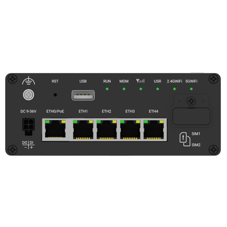 Robustel R5030 Industrial Dual-SIM 5G Router with 5x LAN, Wi-Fi 6, GNSS & PoE