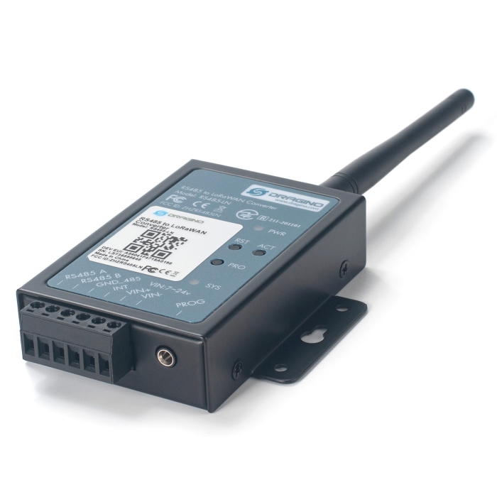 Dragino RS485-LN, RS485 / Modbus to LoRaWAN Converter