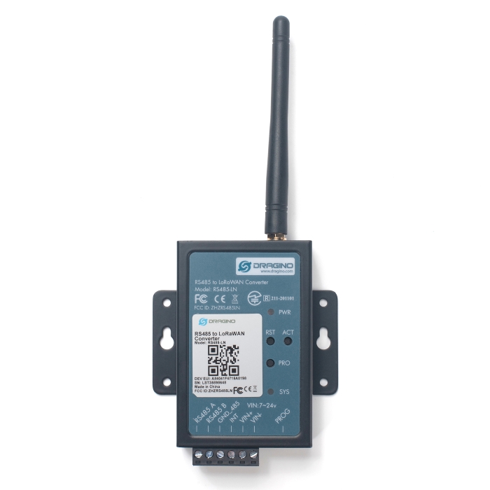 Dragino RS485-LN, RS485 / Modbus to LoRaWAN Converter