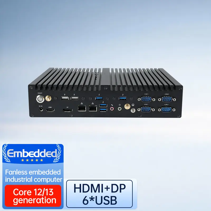 SINSMART Mini Box Fanless Embedded Industrial Computer H610 Chipset