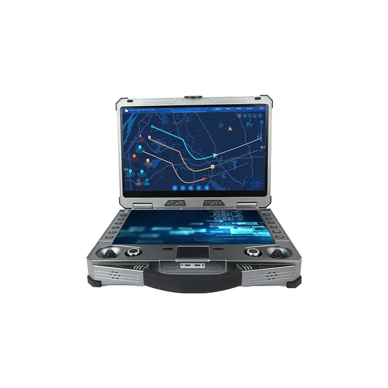SINSMART 15.6"+13.3" Dual screen industrial rugged laptop portable computer