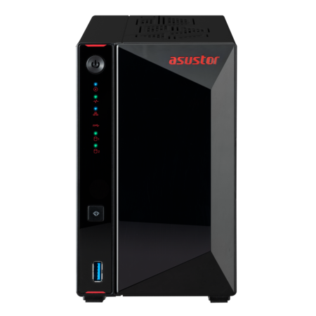 Asustor AS5402T 2-Bay NAS Network Storage Enclosure, Gaming Inspired NAS