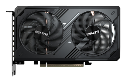 GIGABYTE WINDFORCE OC RTX 5050 gaming GPU top angle image