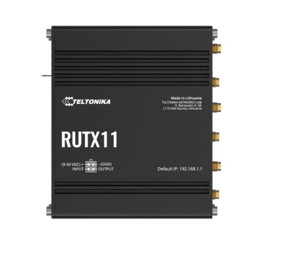 Teltonika RUTX11, 4G/LTE (Cat 6) 256 MB RAM Industrial Cellular Router