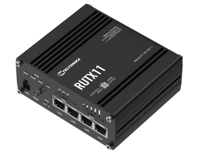 Teltonika RUTX11, 4G/LTE (Cat 6) 256 MB RAM Industrial Cellular Router