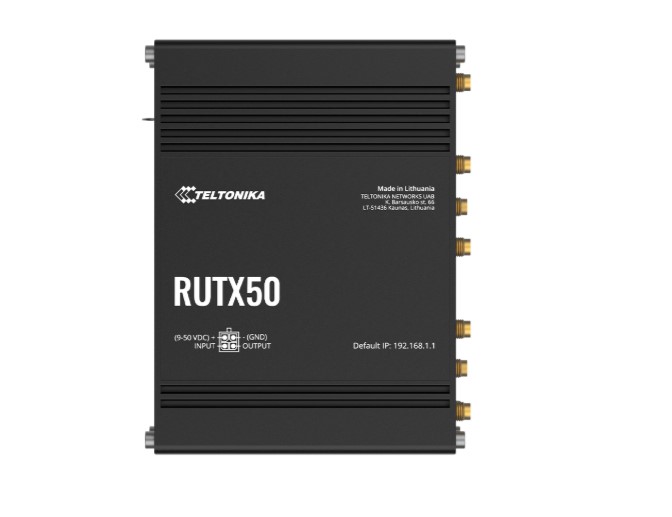 Teltonika RUTX50, 256 MB RAM Industrial 5G Sub-6GHz ROUTER