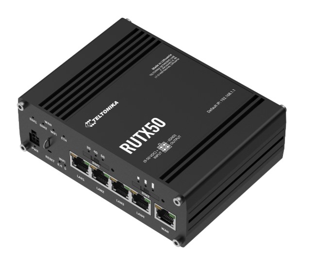Teltonika RUTX50, 256 MB RAM Industrial 5G Sub-6GHz ROUTER