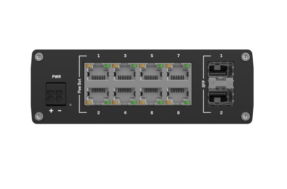 Teltonika TSW2000000B0, 20Gbps, Industrial Unmanaged POE+ Ethernet Switch
