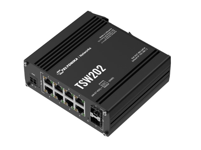 Teltonika TSW202000000, 20Gbps, Industrial L3 Managed POE+ Ethernet Switch