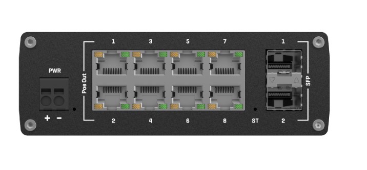 Teltonika TSW202000000, 20Gbps, Industrial L3 Managed POE+ Ethernet Switch