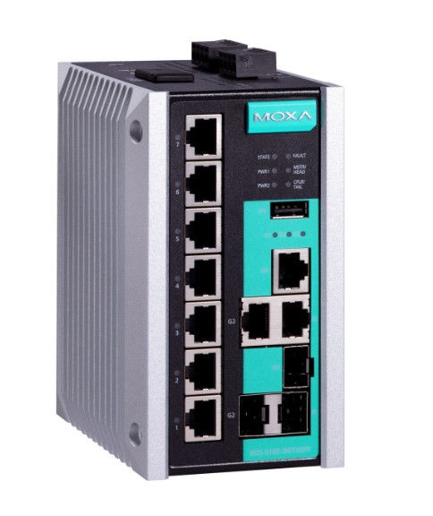Moxa EDS-510E, 3 Gigabit Ethernet ports, Managed Switch