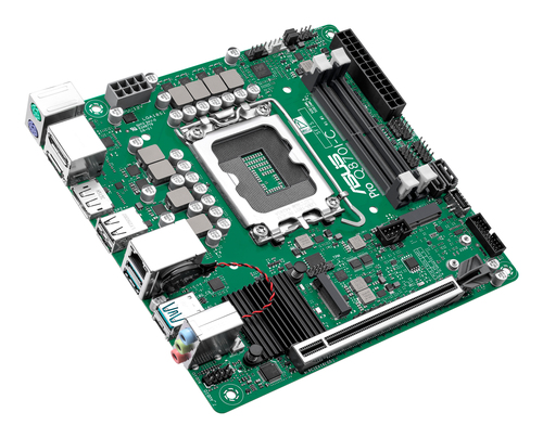 ASUS PRO series Mini ITX board side profile view