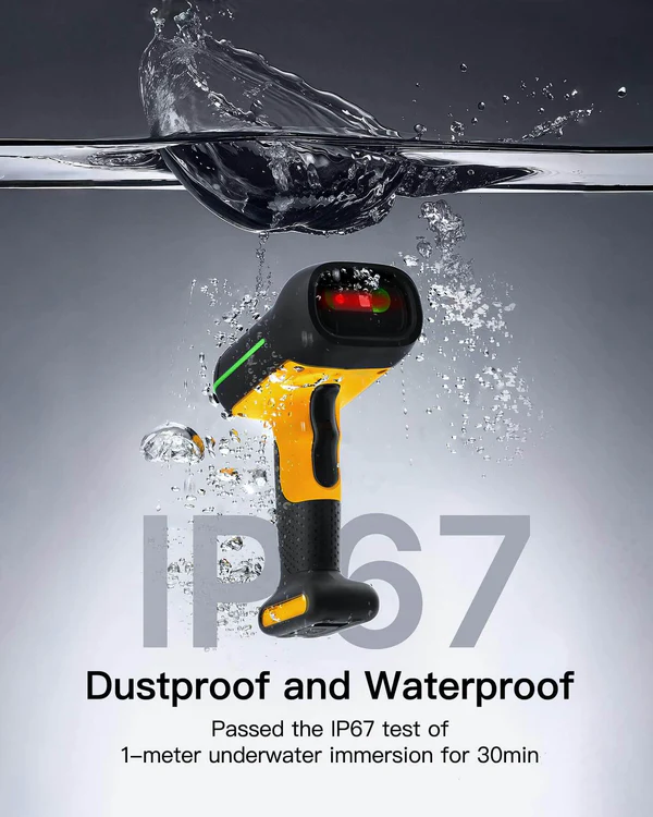 Inateck BCST-75S, 2600mAh 640 x 480 CMOS 2D Industrial Wireless Barcode Scanner