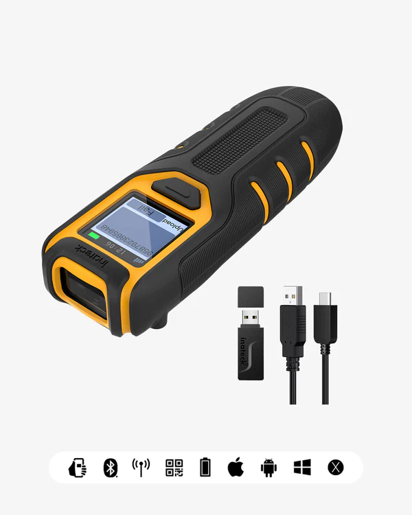 Inateck BCST-47, 640 x 480 CMOS 2D Portable Barcode Scanner, 2600mAh battery