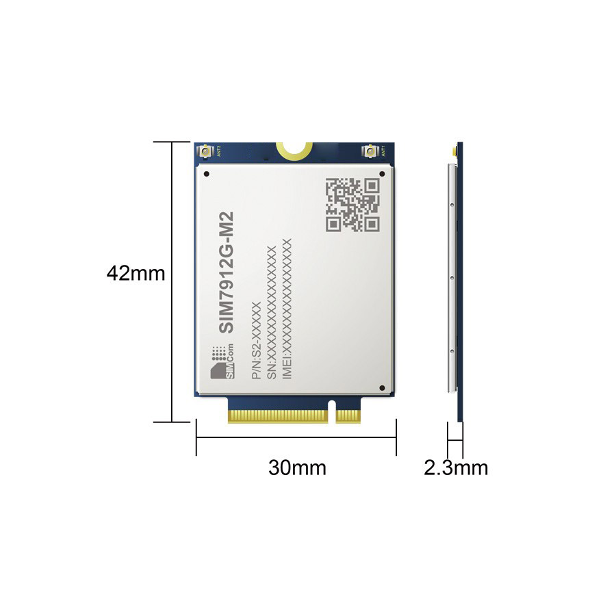 SIMCOM SIM7912G-M2 3042 4G LTE/GNSS CAT-12 600Mbps Global Version WWAN Module