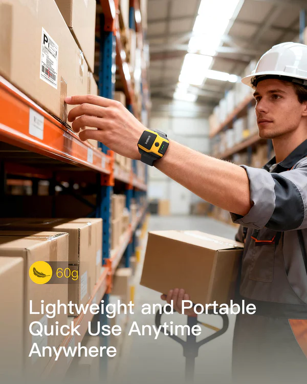 Inateck Nano 370, 1280 x 800 CMOS, 800mAh battery, 2D Wearable Barcode Scanner