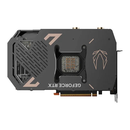 ZOTAC RTX 5090 liquid cooling AIO graphics card top view