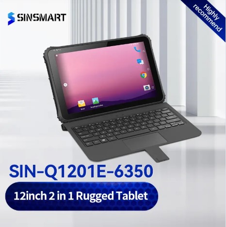 SINSMART 12.2 inch Andriod 11 5G Rugged Tablet with Keyboard PC IP65 4G/5G