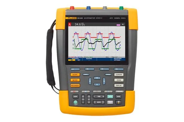 Fluke ScopeMeter 190-062-III Test Tool, 2 Channel 60MHz Full-color LCD