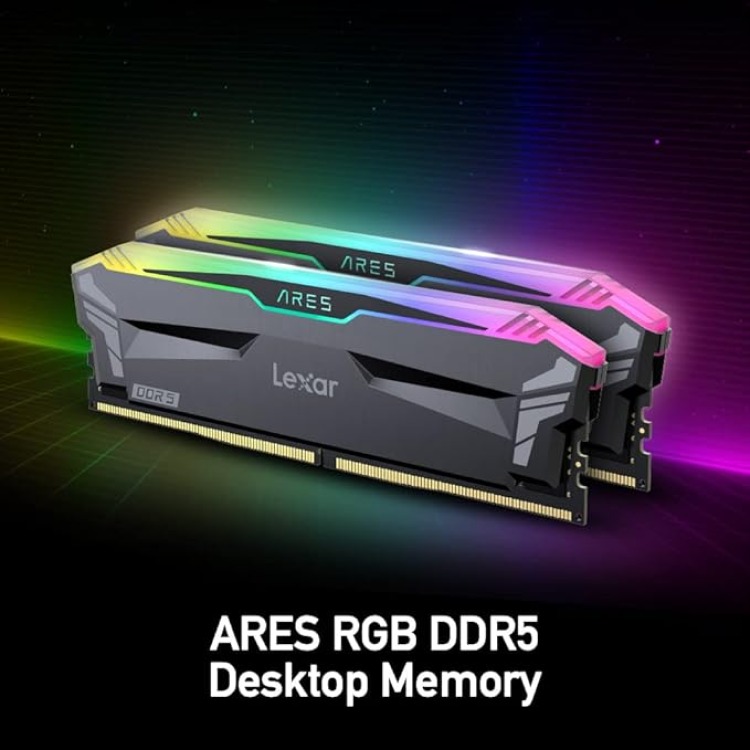 Lexar ARES RGB, 32 GB, 2 x 16 GB, 6400 MHz 288-pin DDR5 DIMM RAM