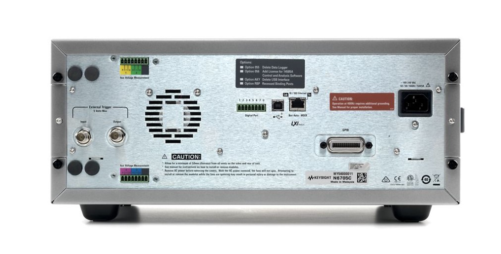 Keysight N6715C NP2-class DC Power Analyzer Mainframe, 600 W, built-to-order