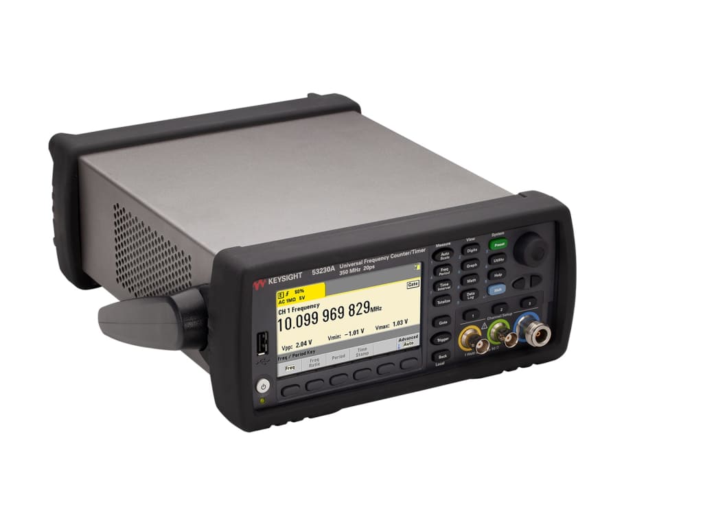 Keysight 53230A, 2-ch FC1-class Frequency Counter, 15 Digits resolution 350 MHz